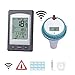 FORNORM Wireless Floating Thermometer with Outdoor Remote Thermometer Swimming Pool Waterproof Hot Tub Pond Spa (Blue)