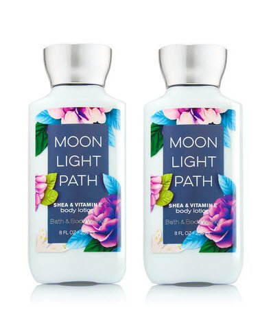 Bath & Body Works Signature Collection Body Lotion, MOONLIGHT PATH, 8 Ounce (2 Pack)