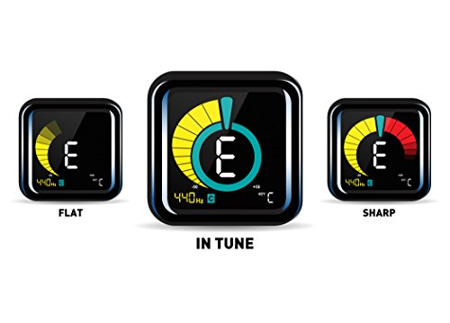 KLIQ UberTuner - Clip-On Tuner for All Instruments - with Guitar, Bass, Violin, Ukulele & Chromatic Tuning Modes