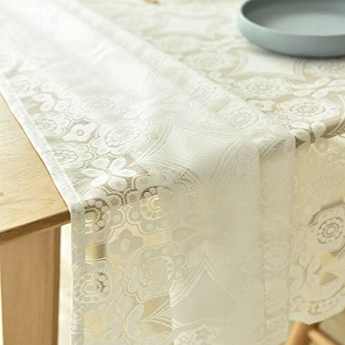 Molaxhome Warp Knitted Lace Table Cloth Square Tablecloth for Home Kitchen Dining Entertaining Tabletop Serveware Coffee