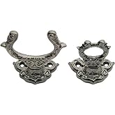 SZCO Fancy Expandable Sword Hanger 3", Wall Mount Holder for Swords | Expandable, Pewter Finish, Wall Mount Holder, Include Mounting hardware, Vintage Decorative Weapon Rack