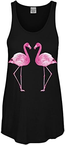COLORBEAR Women's Pair Of Flamingo Graphic Scoop Neck Tank Top