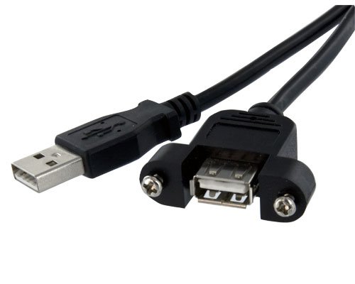 StarTech.com Panel Mount USB Cable A to A F/M - 1 ft (USBPNLAFAM1)