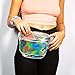Holographic Fanny Pack, Belt Bag for Women | Adjustable Supreme Waist Bag, Phanny Pack for Kids, Adults, Silver | Great for Hiking, Travel, Festival, Rave, Party