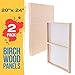 U.S. Art Supply Unfinished Cradled Wood Panels for Painting, 2 Pack of 20x24 inch - Gallery Birch Wooden Canvas Boards 1-1/2