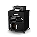 South Shore 2-Door Printer Stand with Storage on Wheels, Pure Black, 19 75 L x 26 W x 27 25 H,