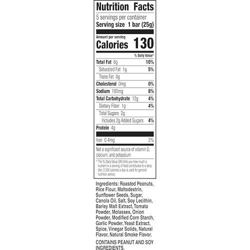 NATURE VALLEY SAVORY NUT CRUNCH BARS, SMOKY BBQ, 0.89 OZ, 5 BARS