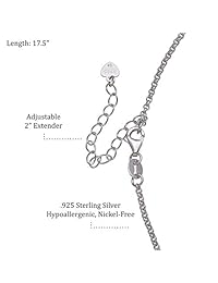 Colgante de plata de ley con forma de corazón