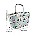 Lightweight Collapsible Foldable Insulated Thermal Picnic Bag Basket Cooler w/ Aluminum Handle, Large Family Size(Ice Cream)