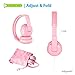 ONANOFF BuddyPhones Play, Wireless Bluetooth Volume-Limiting Kids Headphones, 18-Hour Battery Life, 4 Volume Settings, Anti-Allergic Earpads, BuddyCable for Sharing, Pink
