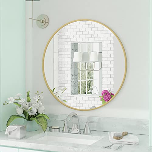 Gold Circle Wall Mirror 36 Inch Round Wall Mirror for Entryways