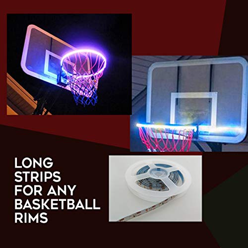 Light Up Basketball Hoop - Solar Powered LED Lighted Basketball Rim Kit - Waterproof Indoor Outdoor Glow Basketball Hoop - Perfect for Kids Adults Training Games Playing at Night - Thumbnail 4