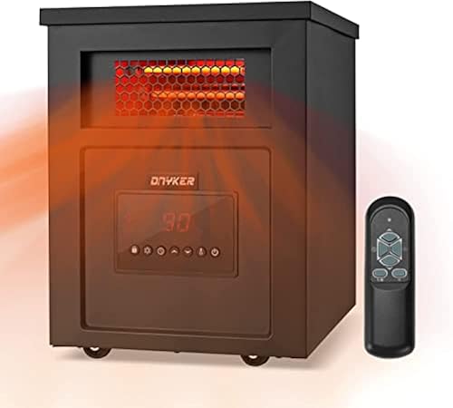 DNYKER Infrared Space Heater, 1500W Remote Control Black Electric