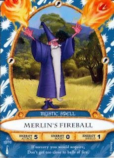 Sorcerers Mask of the Magic Kingdom Game, Walt Disney World - Card #12 - Merlin's Fireball