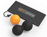 NEAT ATHLETE Single and Double lacrosse ball style premium massage balls SET for myofascial release massaging balls and trigger point ball therapy. FREE exercise guide and.