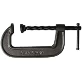 C-Clamp, 10 in, 3-5/8 in Deep, Black