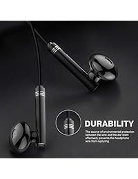 Wired Earbuds with Microphone and Volume Control - in Ear Headphones Wired Ear Buds - Earphones with Microphone Mic Extra Bass - Compatible with Apple iPhone Ipad Samsung Galaxy Sony 3.5mm,T3