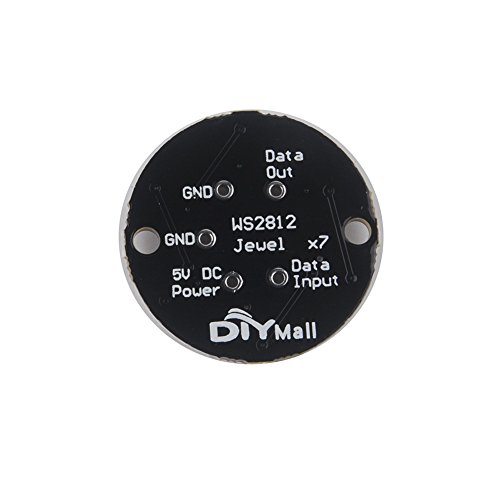 DIYmall 7 Bits 7 X WS2812 5050 RGB LED Ring Lamp Light with Integrated Drivers