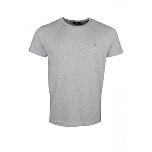 Gant Men's Solid T-Shirt, Grey, Large
