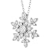 Sterling Silver 1 ct Created White Sapphire Snowflake Pendant