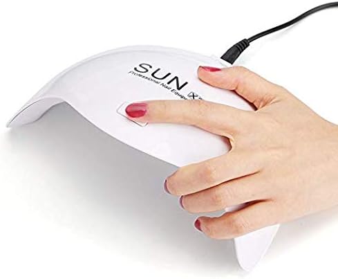 24W UV Light LED Nail Dryer Curing Lamp for Fingernail & Toenail Gels Based Polishes with Sensor, 15s 30s 45s 60s 99s Timer (white)