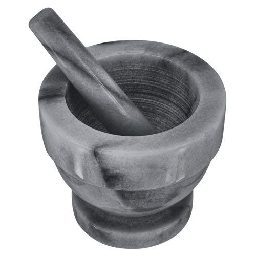 Judge Grey Marble Mortar and Pestle Spice Grinder or Herb Crusher in Gift Box, 11.5cm High x 13cm Diameter