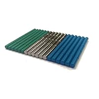 Bullseye Office - 90 Assorted Magnetic Pin Cylinder Magnets - Set Comes with Assorted Colors of Blue, Green, and Silver - Tiny Powerful Magnets Great for Home and Office