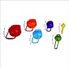 Measuring Cups 6 pcs Set, Measuring Spoons Kitchen Utensils, Gadgets Cup Measurements Set, Plastic Cups Multi Colour