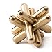 Craighill Jack Puzzle - Brain Teaser Puzzle for Adults & Kids, 3D Brain Game, Mind-Bending & Satisfying, Aesthetic Home & Office Decor - Solid Brass