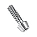 M6X16/20 Titanium Bolts Screws, 6pcs MTB Road Mountain Bike Bicycle Stem Bolt Screws Titanium Tapered Head Bolt Screw with Washer (M6X16mm-Silver)thumb 3