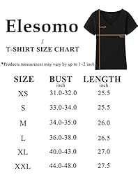 Elesomo Womens Tshirts Short Sleeve V Neck Tee Tops