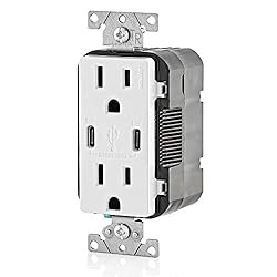 Leviton T5635-W 30W (6A) USB Dual Type-C/C Power