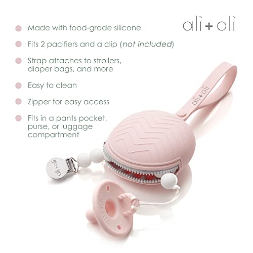 Ali+Oli Silicone Pacifier Case (Grey) 3" x 1.6" BPAFree Newborn