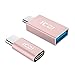 ICZI USB C to Micro USB Female Adapter ( 1pcs ) + USB C to USB 3.0 Adapter ( 1pcs ), Aluminum Body, for Samsung Galaxy Note 8, Samsung Galaxy S8/S8 Plus, Nintendo Switch, OnePlus 3T, LG G6 (Rose Gold)