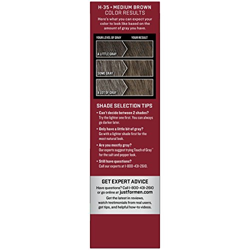 JUST FOR MEN ORIGINAL FORMULA MEN’S HAIR COLOR, MEDIUM BROWN, 4 FL OZ (PACK OF 1)