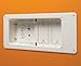 Arlington TVB613-1 Recessed TV Outlet Box with Paintable Trim Plate, White, 4-Gang