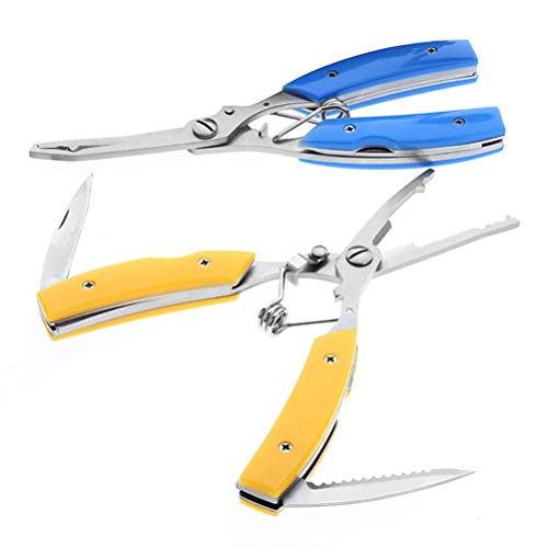 BESPORTBLE 1-Teilige Angelschere 3-In-1-Zange mit Gebogener Nase Edelstahl-Angelzange Angelköder Zange… – Bild 7