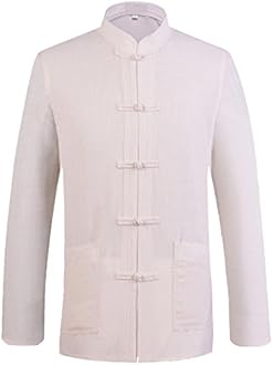 ZooBooChinese Tang Suit for Men Kung Fu Clothing Tops Martial Art Cotton Shirt