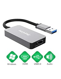 Adaptador USB a HDMI, conversor de cable de audio y vídeo HD, USB 3.0 a HDMI para varios monitores 1080P, compatible con Windows XP 10 8.1 8 7 (no compatible con Mac, Linux, Vista, Chrome, Firestick)