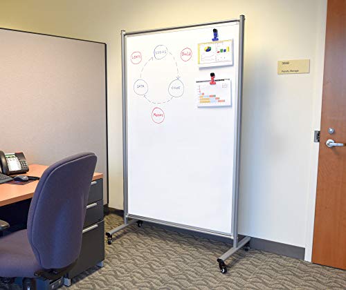 Mobile Magnetic Whiteboard Room Divider (3)