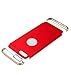 KUMTZO Compatible for iPhone 8 Plus/7 Plus Case,Fashion & Luxury 3 in 1 Ultra Thin Slim Hard Case Coated Non Slip Matte Surface Electroplate Frame Cover for iPhone 8 Plus/7 Plus 5.5 inch_Red