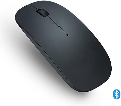 Bluetooth Wireless Mouse, HWTONG Slim Rechargeable 3 Adjustable DPI Level for Notebook, PC, Mac, Laptop, Computer, Windows Android Tablet (Matte Black)