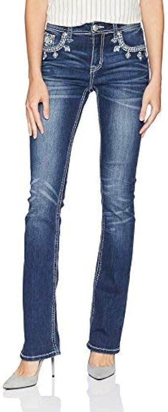 Grace in LA Women's Easy Fit Bootcut Jeans, White Aztec, 31 at Amazon Women's Jeans store