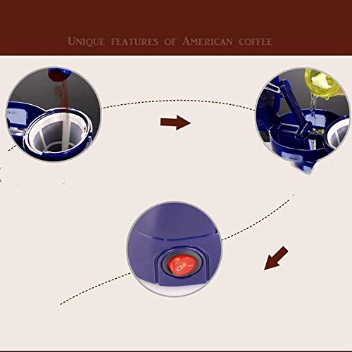 BJLWTQ Kaffeemaschine, Compact Filterkaffeemaschine, 0.6L Kapazität Kaffeemaschine Producing bis zu 5 Tassen, Timer… – Bild 6