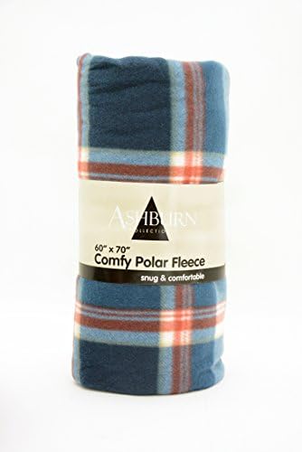 Comfy Polar Fleece Throw Blanket 60" X 70" - Bigger, Better, Softer - One Week Clearance Sale On Now! (Red/Blue Plaid)