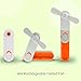 LINGSFIRE Handheld Fan Mini USB Portable Fan Rechargeable Personal Fan Desktop Fan Outdoor Fan for Home and Travel - USB Powered, 2 Speeds Pocket Fan (Orange)