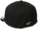 Fox Men's Flex Fit Legacy Logo Hat, black/Green, Small/Medium