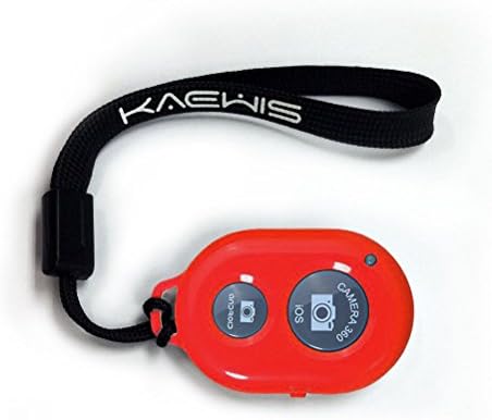 KAEWIS Wireless Camera Shutter Remote Control for Smartphones -Bluetooth Shutter for Selfie camera for iPhone, Smartphones (Red)