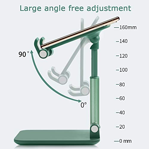 LOBKIN Cell Phone Stand for Desk,Foldable Portable Adjustable Phone Holder Cradle Dock for Desk, Desktop Stand Compatible with iPhone 12 Pro Max 11 XS XR X Samsung Galaxy S10 S9 Tablets