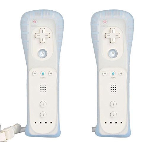 For Nintendo Wii Lot2 Wireless Remote Controller + Silicone Case + Wrist White For Nintendo Wii Lot2 Wireless Remote Controller + Silicone Case + Wrist White